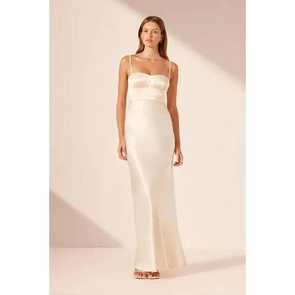 NEW SHONA JOY high waist maxi skirt in cream